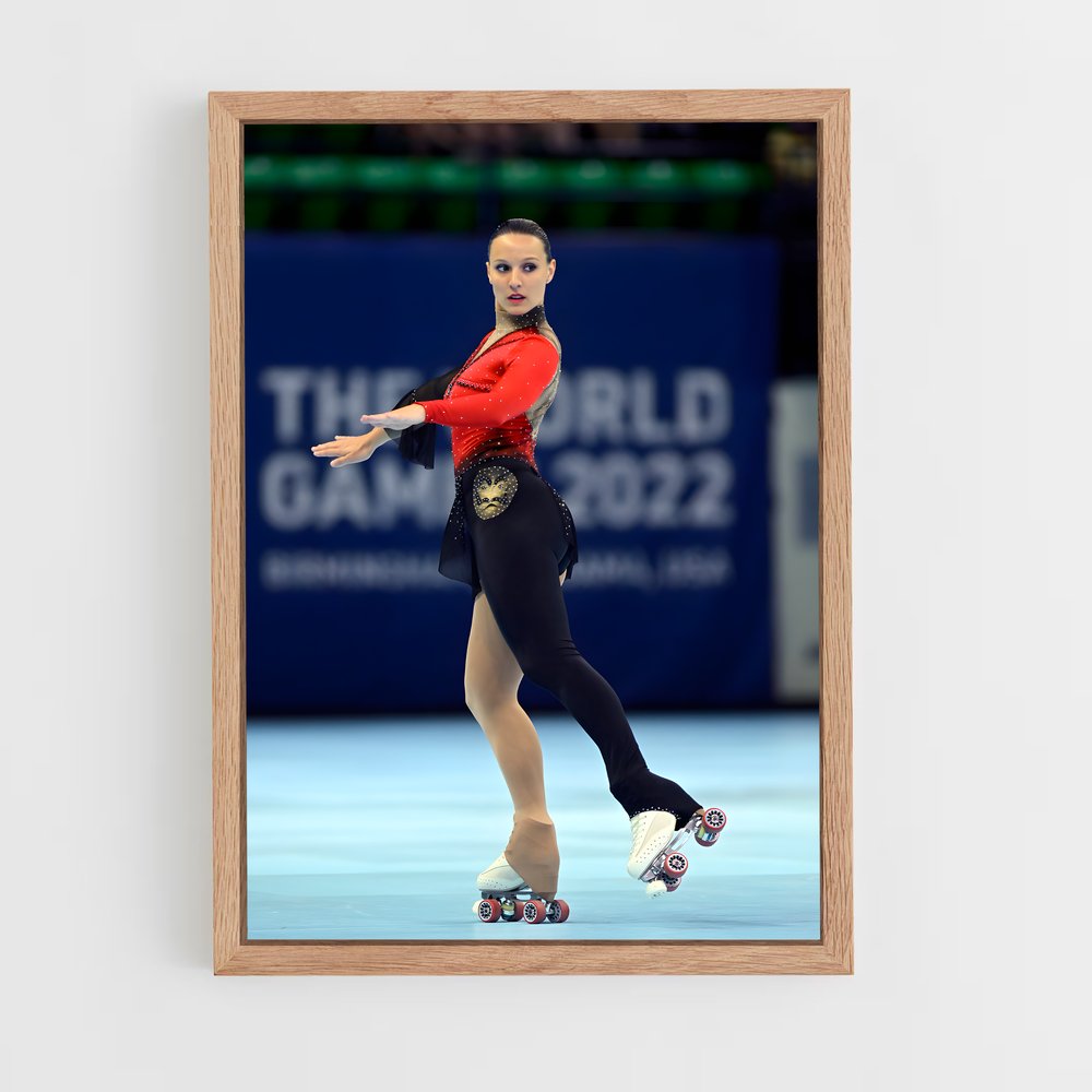 Poster Roller Girl Red (vue 4)
